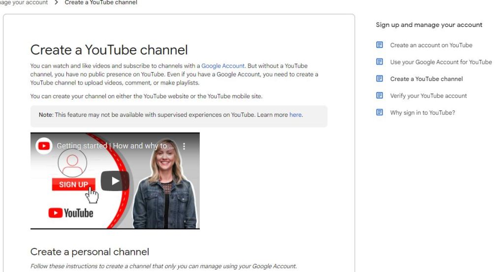 how to start a youtube channel