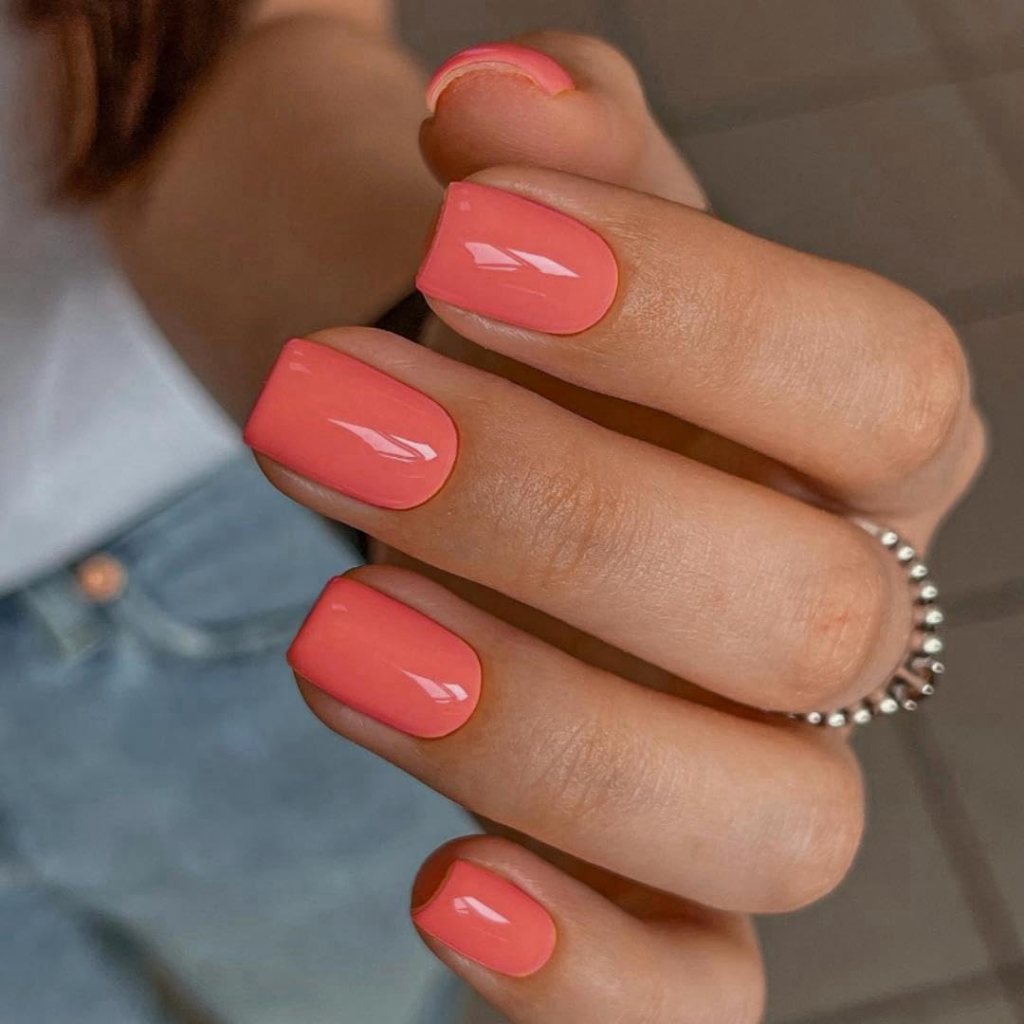 Coral Crush nails